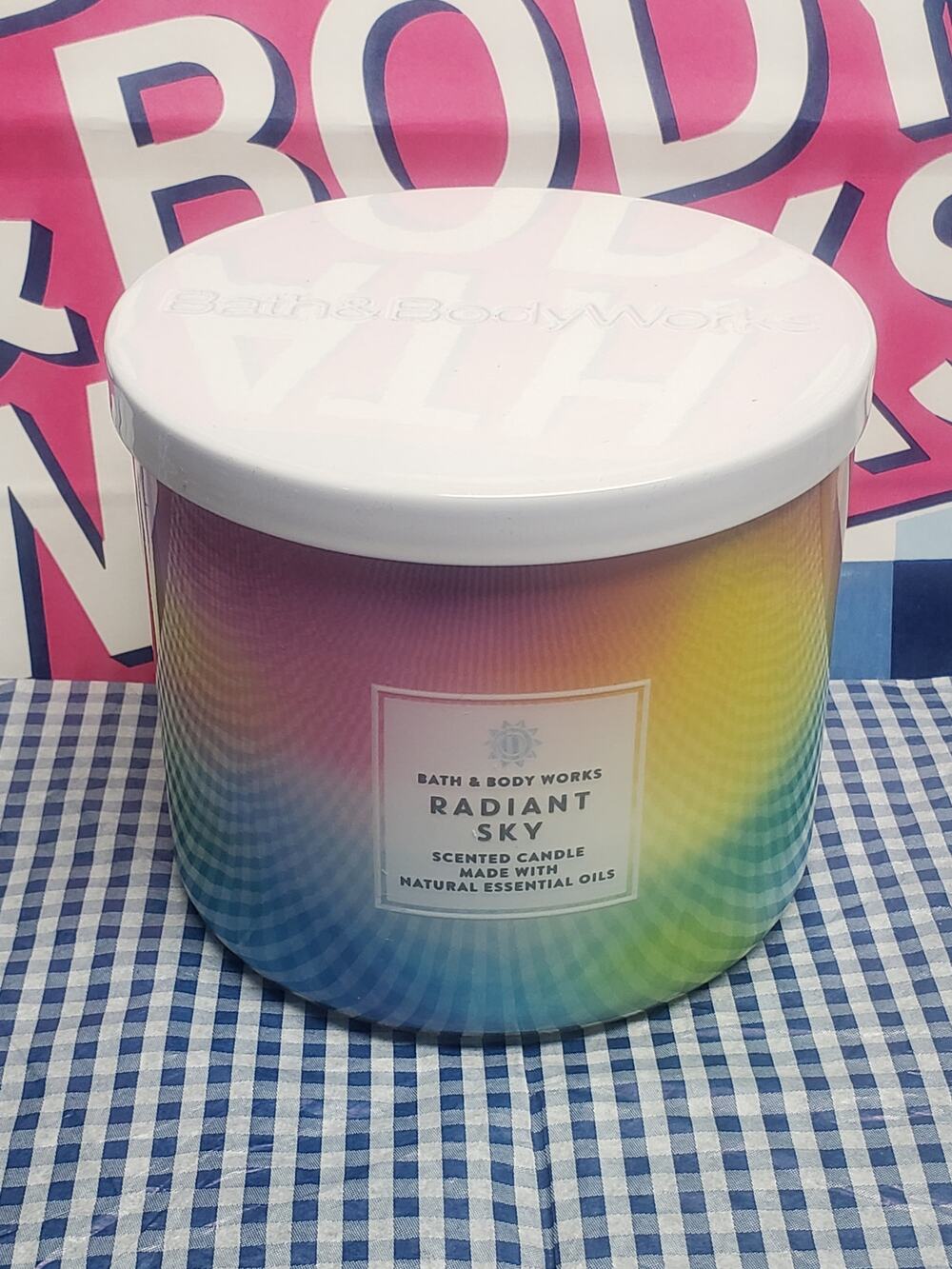 BBW Radiant Sky Large 3 Wick 14.5oz Candle Home Fragrance Decor